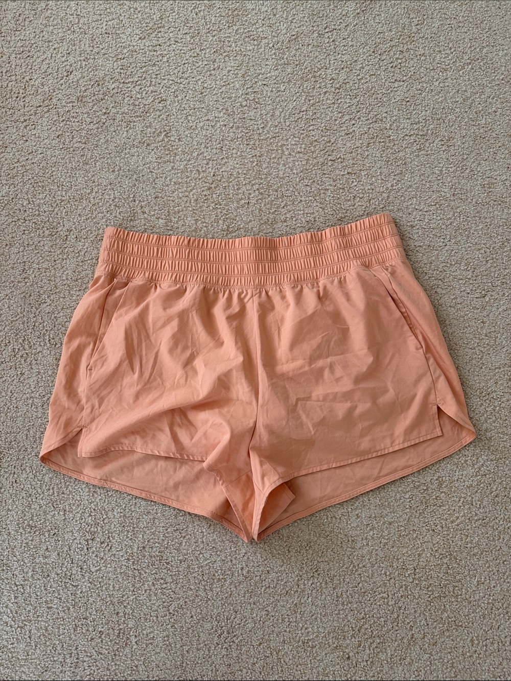 Old Navy Peach Athletic Shorts with Elastic Waist